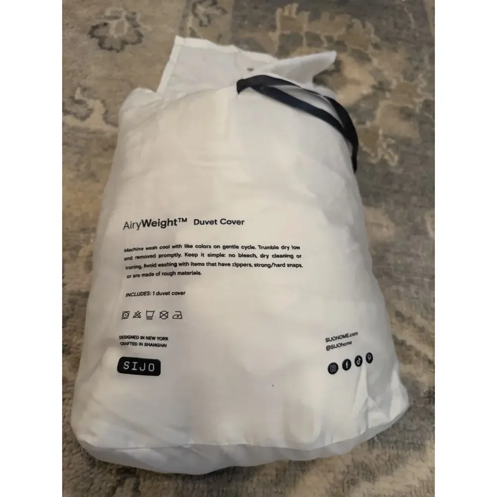 SIJO AiryWeight Eucalyptus Tencel Duvet Cover KING/CAL K NEW $175